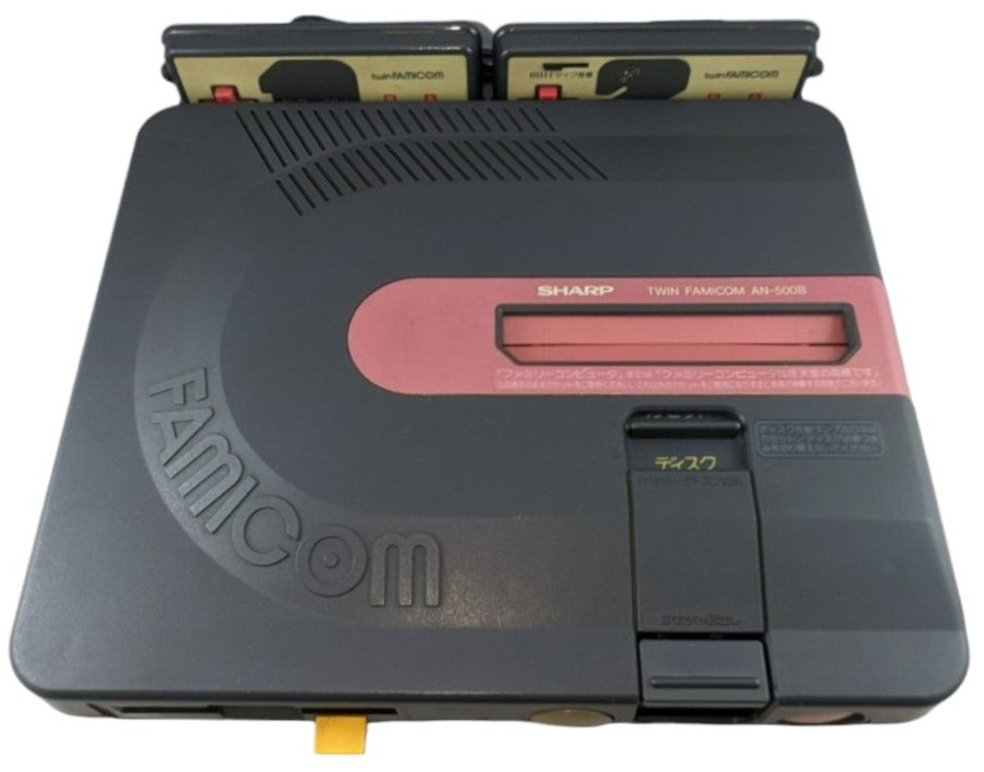 Sharp Famicom TWIN Black AN500B (AC Adapter EU) NEW Belt-Serviced (Only Japan Edition))