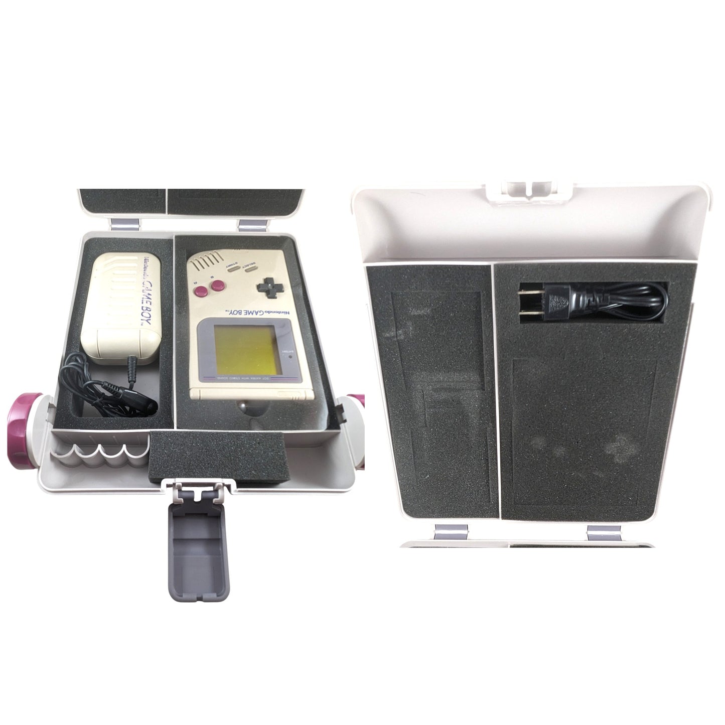 GB ORIGINAL TRANSPORT HARD CASE + GAME BOY with JAPAN AC Power Supply - RARE