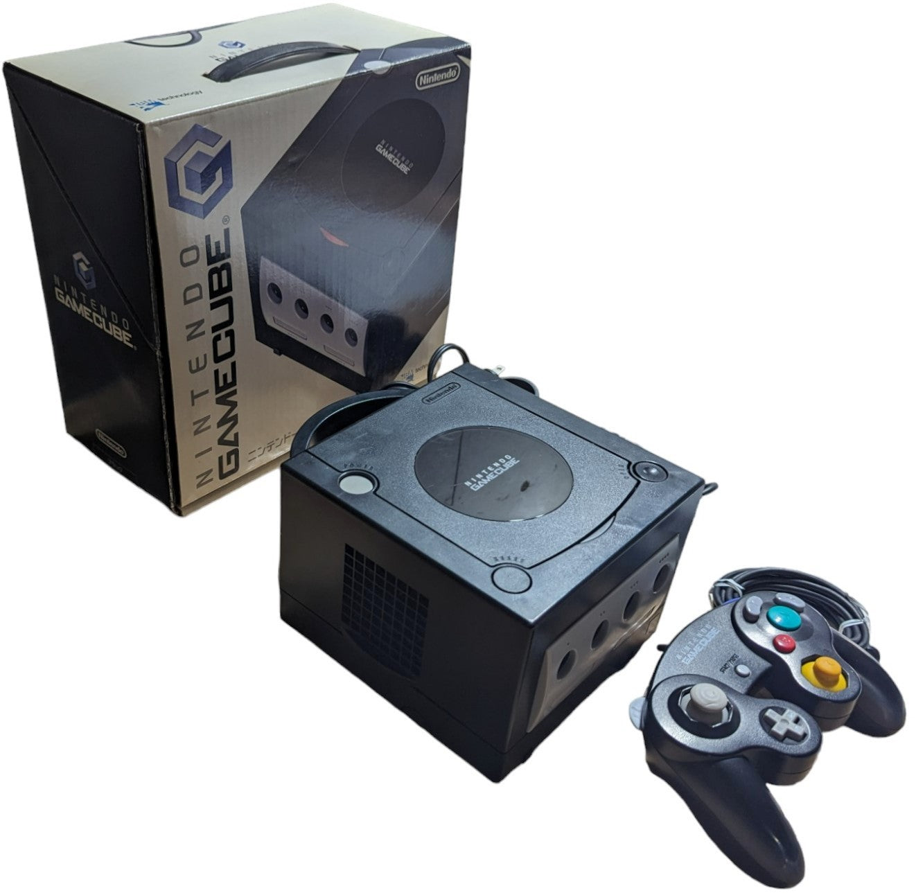 GC – DOL-001 BLACK (BOXED/controller/Instruc/AC/AV) Nintendo Gamecube NTCS-J