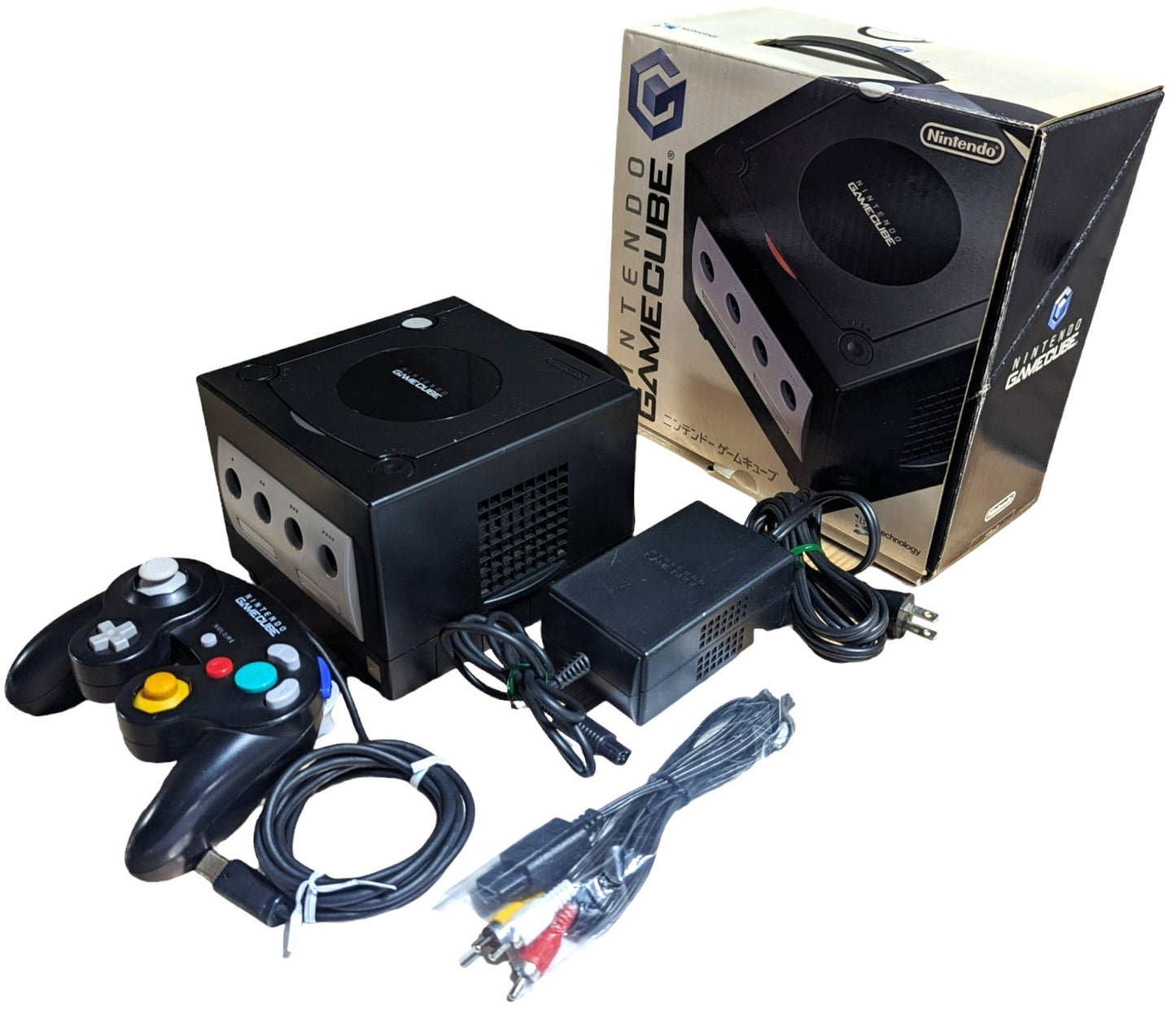 GC – DOL-001 BLACK (BOXED/controller/Instruc/AC/AV) Nintendo Gamecube NTCS-J