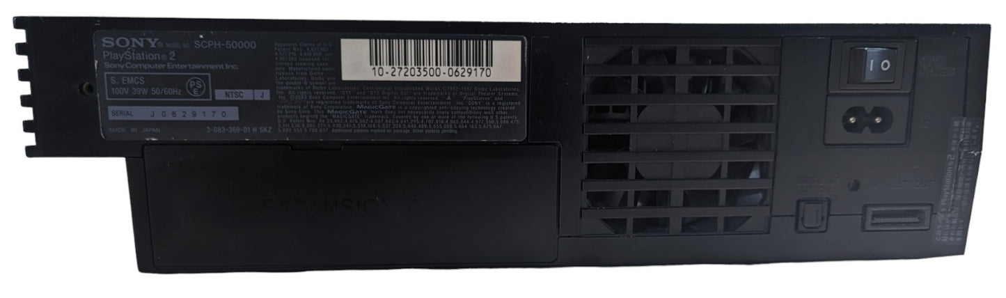 SONY PS2 - FAT BLACK SCPH-50000 - Playstation 2 NTCS-J JAPAN (PROBADO)