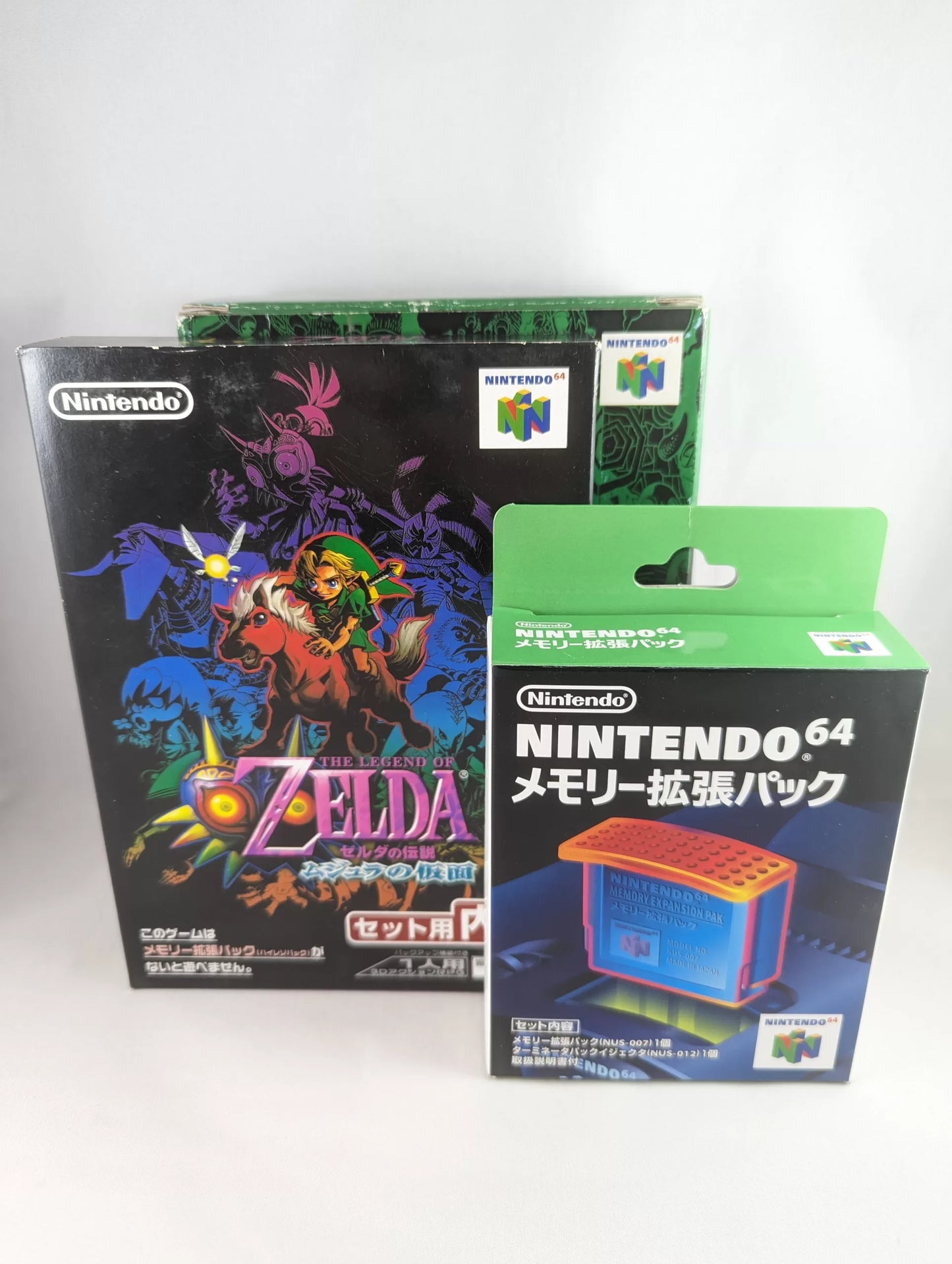N64 - THE LEGEND OF ZELDA SET - Majoras Mask Game+Memory Expansion Pack - NINTENDO (JAPAN)