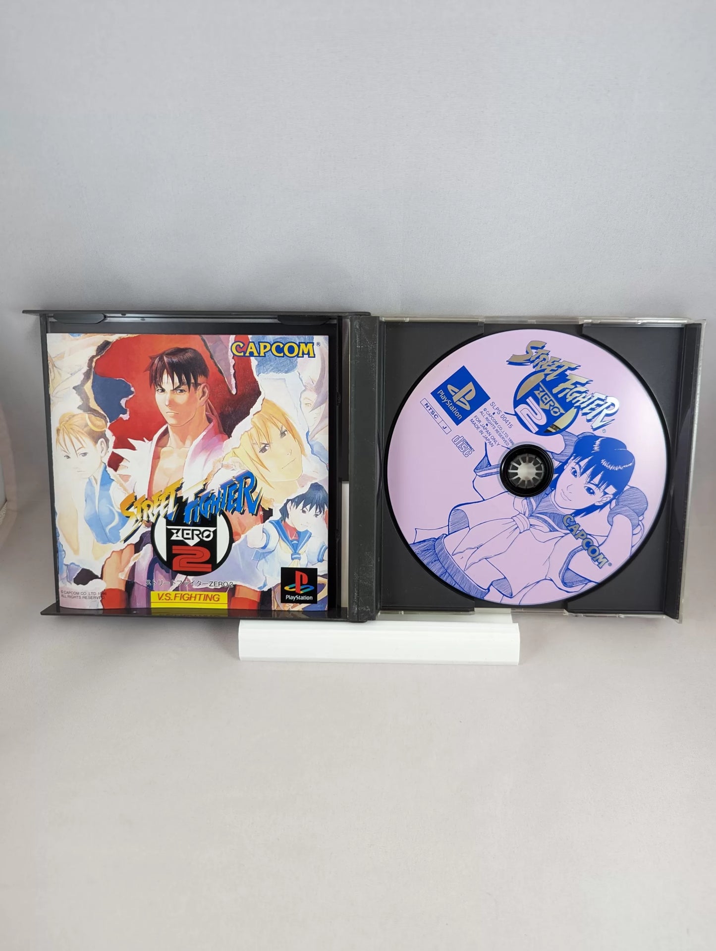 PS1 - Street Fighter Zero 2 (game+box+instruction) Sony Playstation (JAPAN)