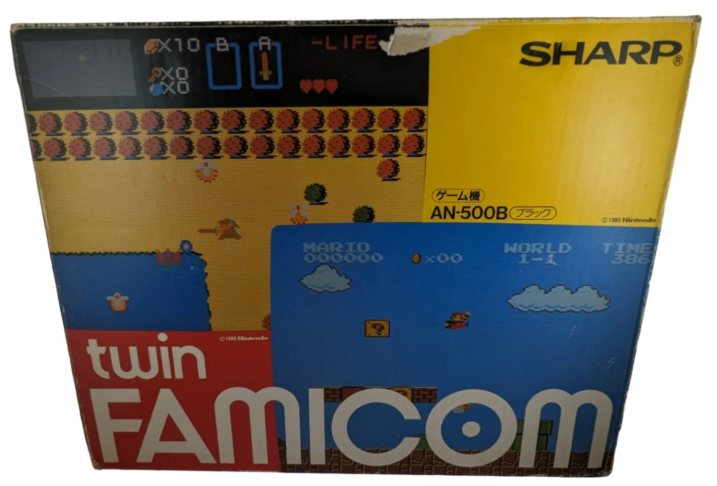 Sharp Famicom TWIN AN-500B (Boxed-NEW Belt-Serviced) (Only Japan Edition)