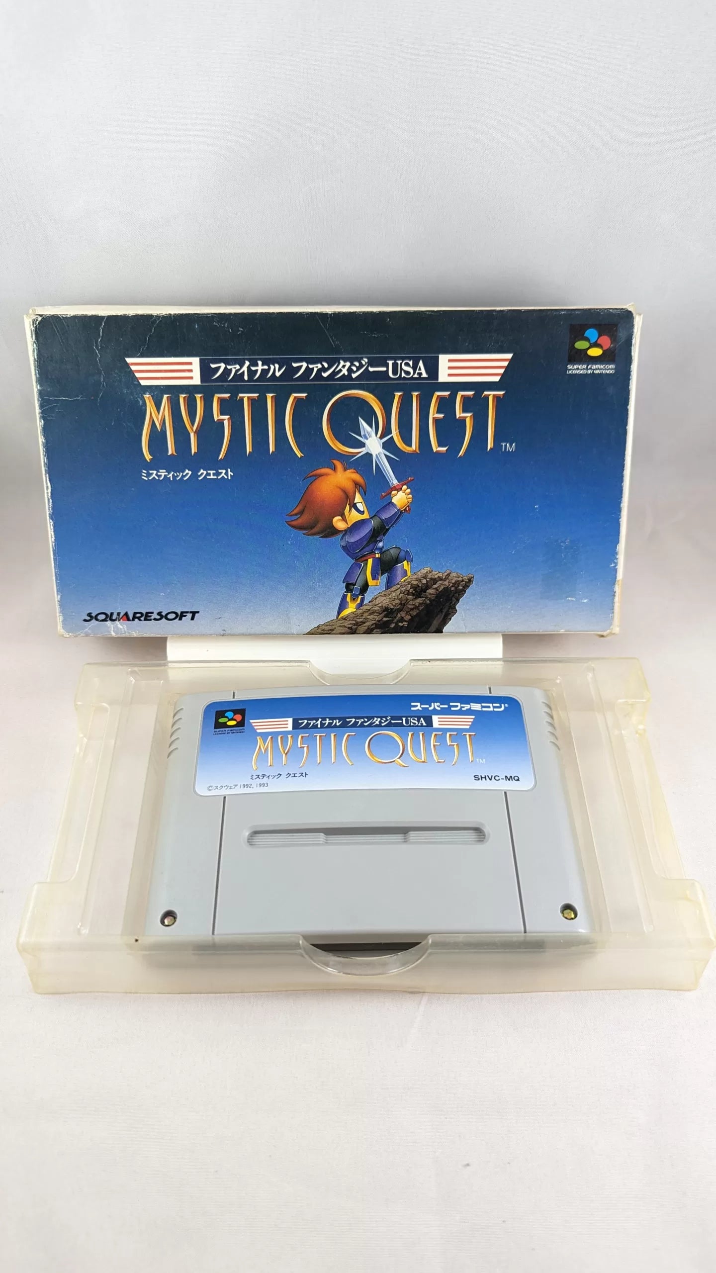 SUPER FAMICOM - Mistic Quest USA (game+box) Super Nintendo (JAPAN)