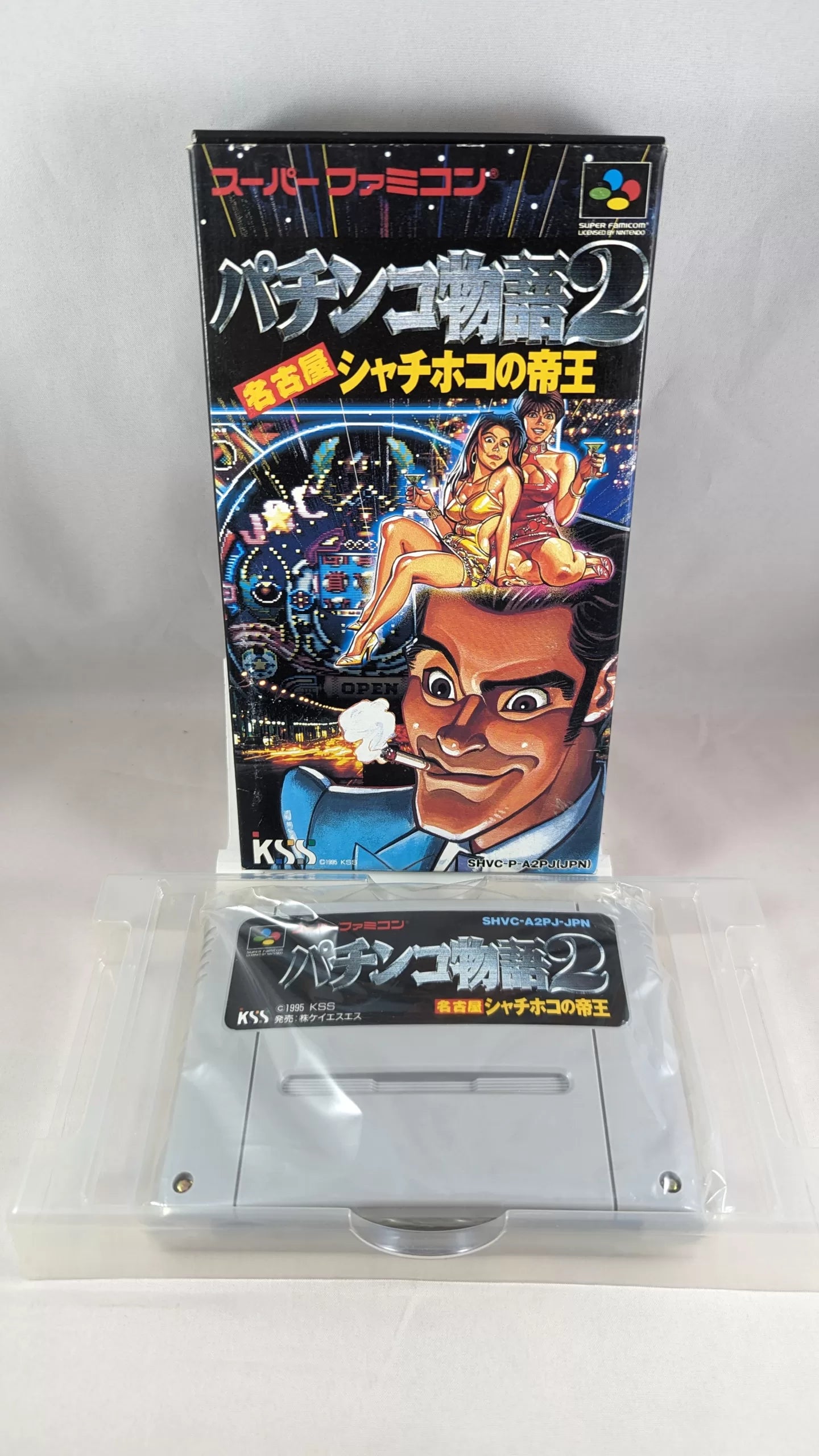 SUPER FAMICOM Pachinko Monogatari 2 - Nagoya Shachihoko SNES/SFC (juego + caja) Super Nintendo (JAPÓN)