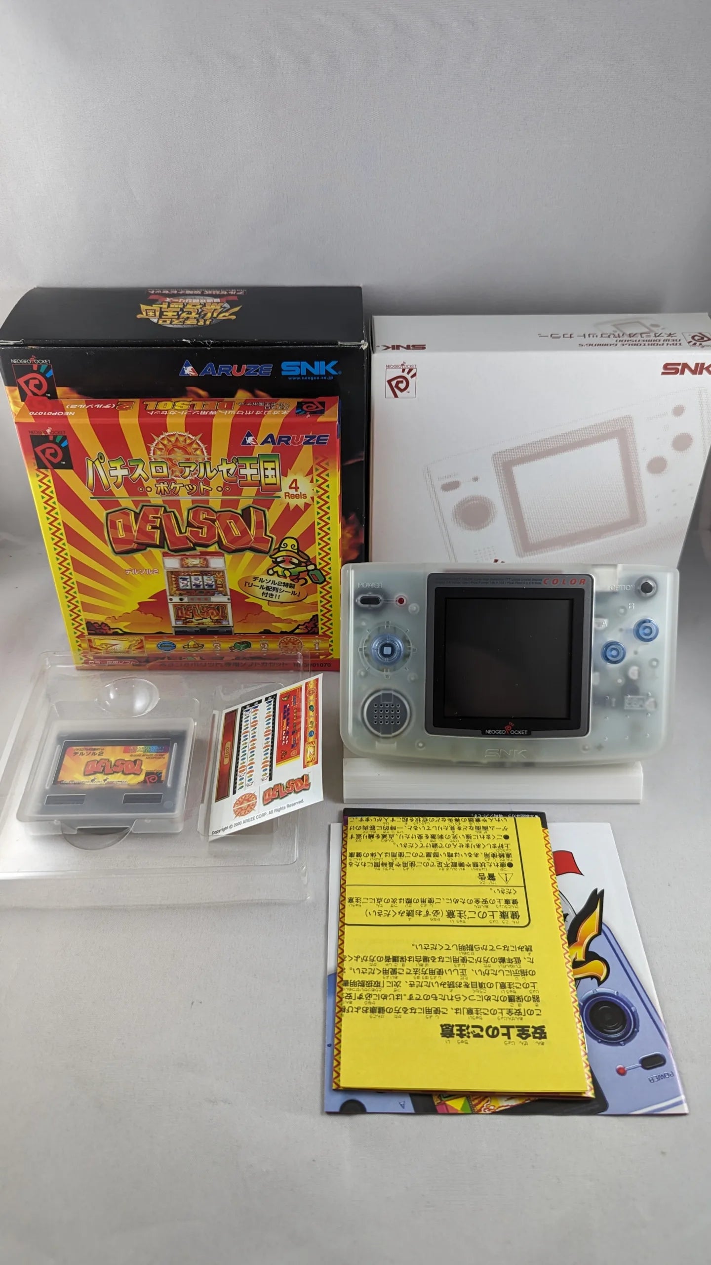 SNK Neogeo Pocket Color - CLEAR - DEL SOL Limited Ed Pachisuro Aruze (Only Japan)