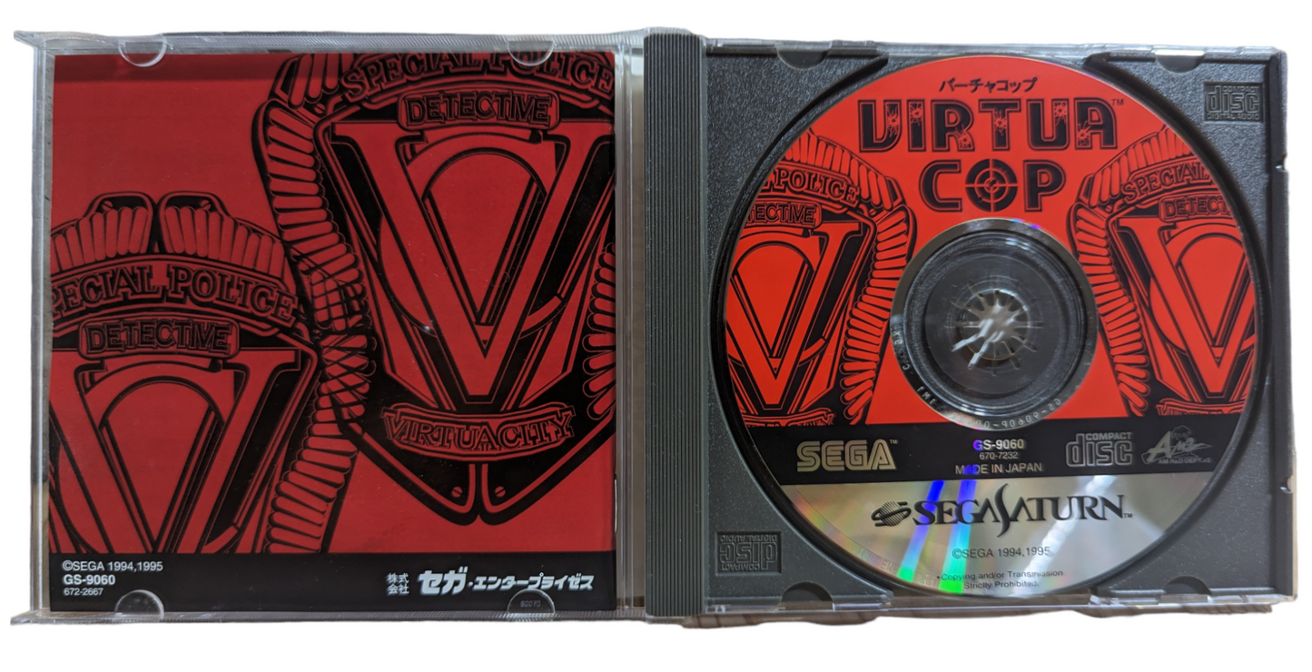 SEGA SATURN - VIRTUA COP (game+case+instruction) JAPAN
