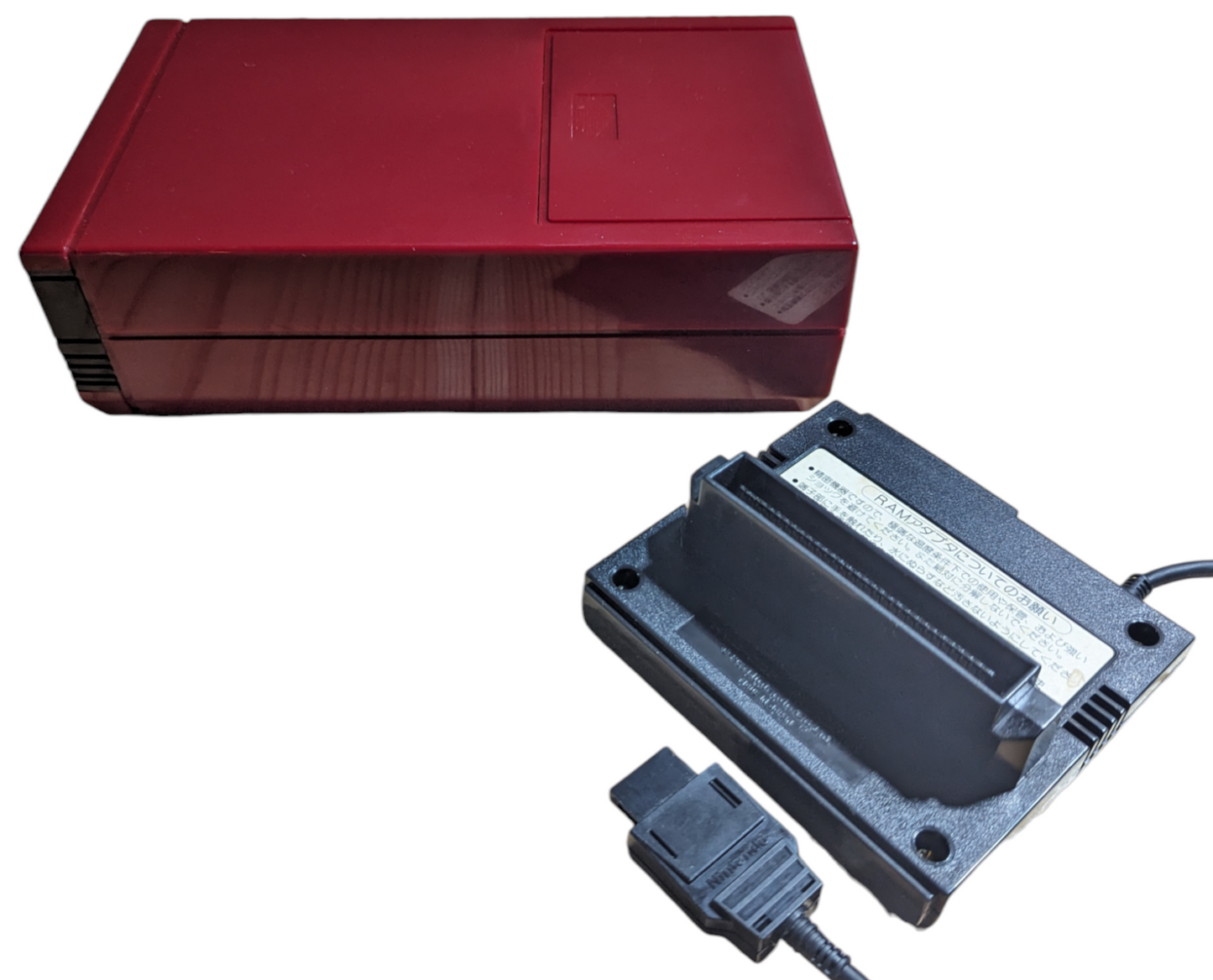 FAMICOM DISK UNIT+RAM ADAPTER (HVC022+HVC023) NEW BELT/SERVICED - NINTENDO (ONLY JAPAN Edition)