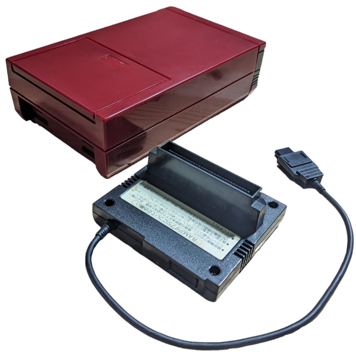 FAMICOM DISK UNIT+RAM ADAPTER (HVC022+HVC023) NEW BELT/SERVICED - NINTENDO (ONLY JAPAN Edition)