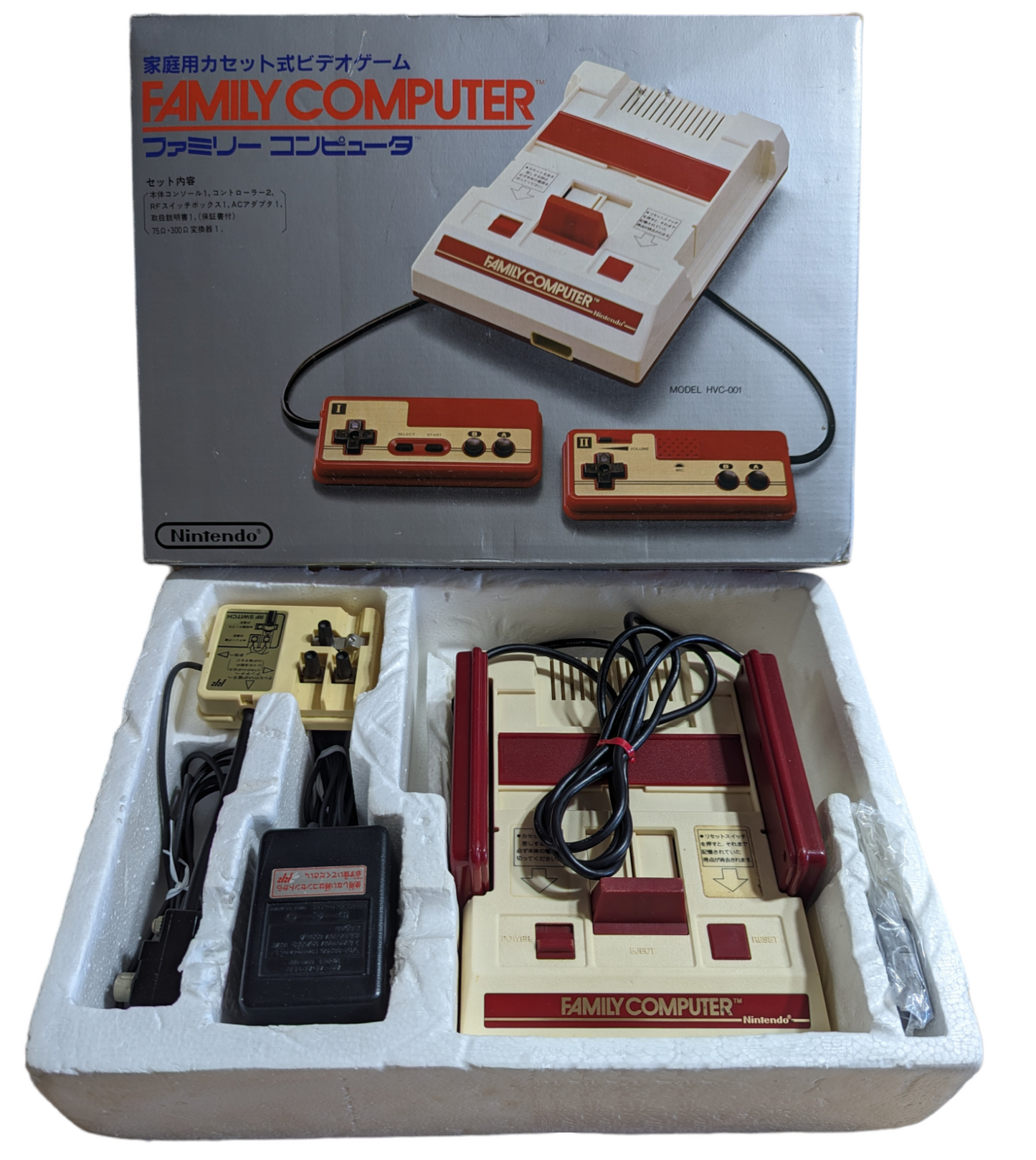 FAMICOM UNIT+FAMICOM DISK (BOXED-NEW BELT-SERVICED) NINTENDO (ONLY MADE JAPAN)