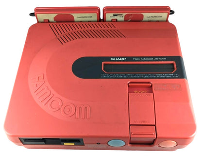 Sharp FAMICOM TWIN RED AN500R (SINGLE CONSOLE+AC EURO) NEW BELT- SERVICED (ONLY Japan EDITION)