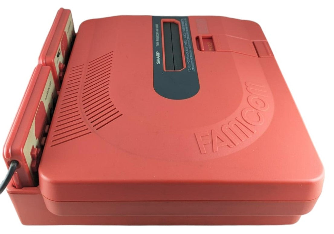 Sharp FAMICOM TWIN RED AN500R (SINGLE CONSOLE+AC EURO) NEW BELT- SERVICED (ONLY Japan EDITION)