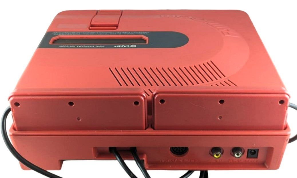 Sharp FAMICOM TWIN RED AN500R (SINGLE CONSOLE+AC EURO) NEW BELT- SERVICED (ONLY Japan EDITION)