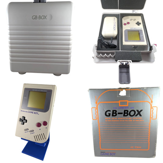 GB ORIGINAL TRANSPORT HARD CASE + GAME BOY with JAPAN AC Power Supply - RARE