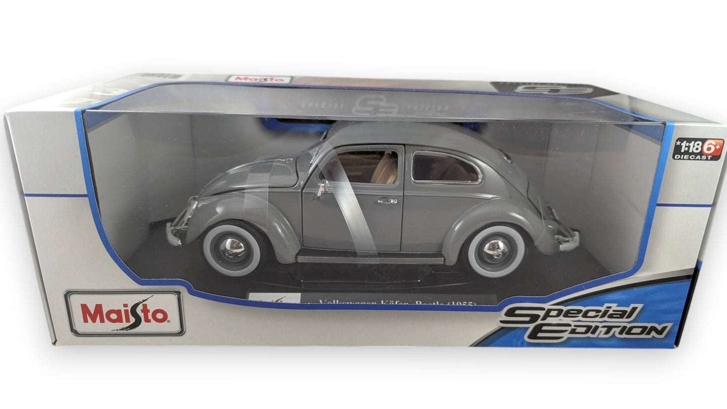 1:18 Maisto - Volkswagen Beetle Kaifer 1955 Grey