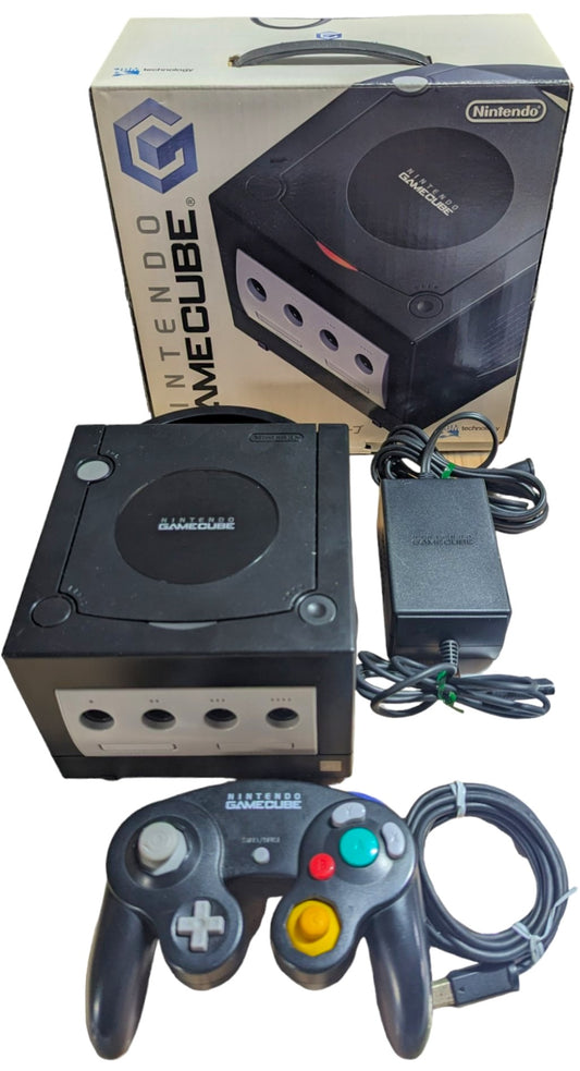 GC – DOL-001 BLACK (BOXED/controller/Instruc/AC/AV) Nintendo Gamecube NTCS-J