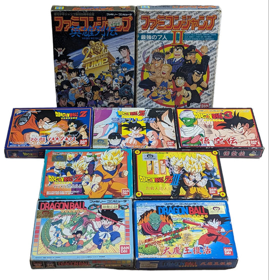 FC – DRAGON BALL - x9 Complete Game Compilation - Famicom/NES Nintendo (JAPAN)