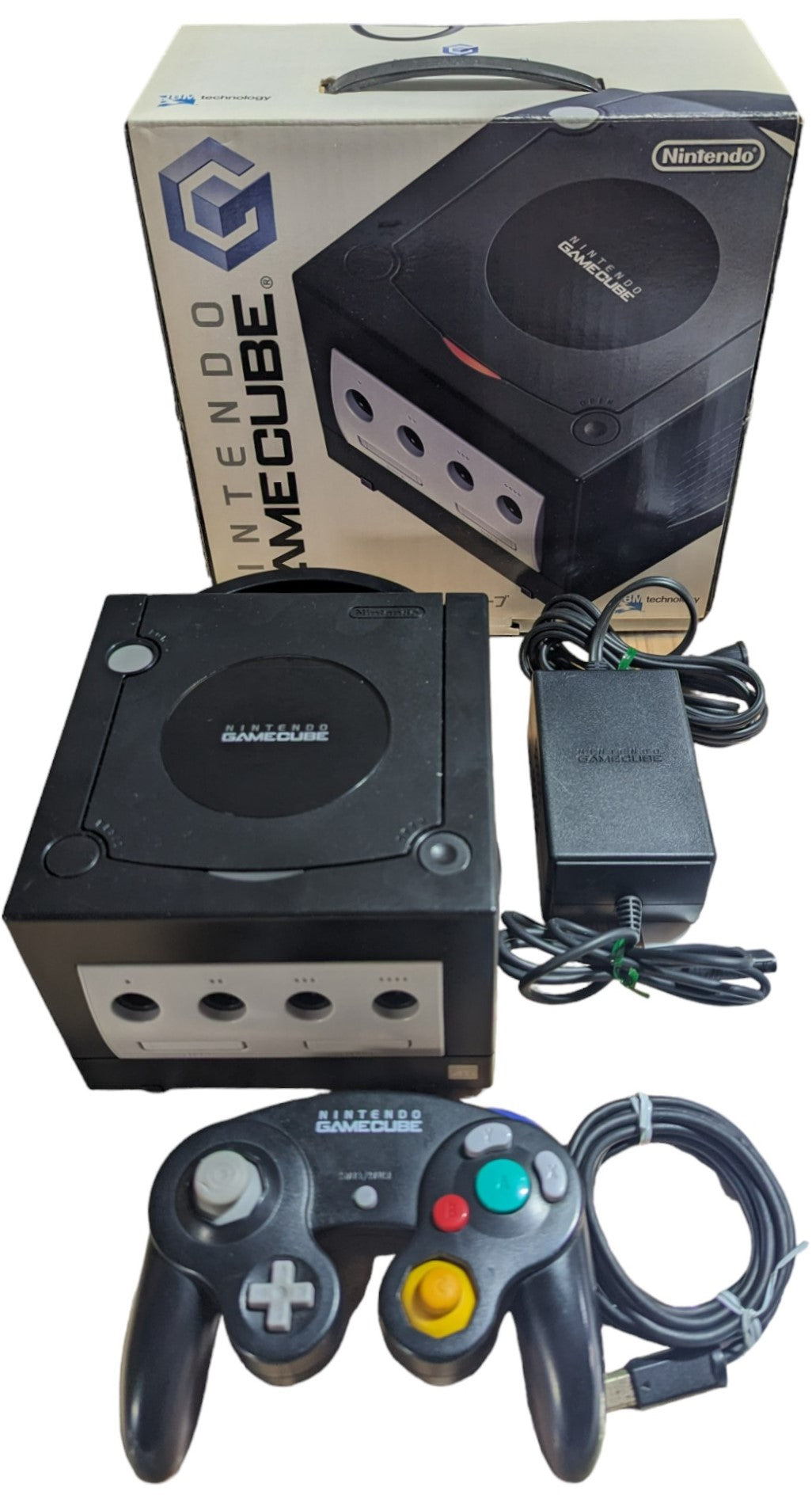 GC – DOL-001 BLACK (BOXED/controller/Instruc/AC/AV) Nintendo Gamecube NTCS-J