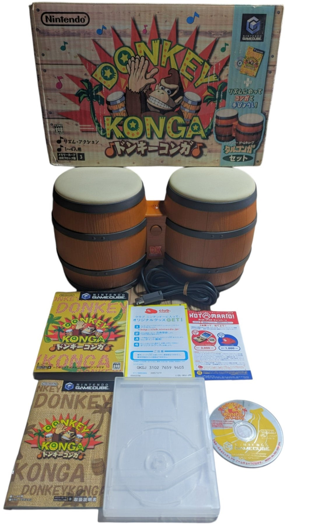 GC – DONKEY KONGA (COFFRET - Bongos/Jeu) Nintendo Gamecube (JAPON)