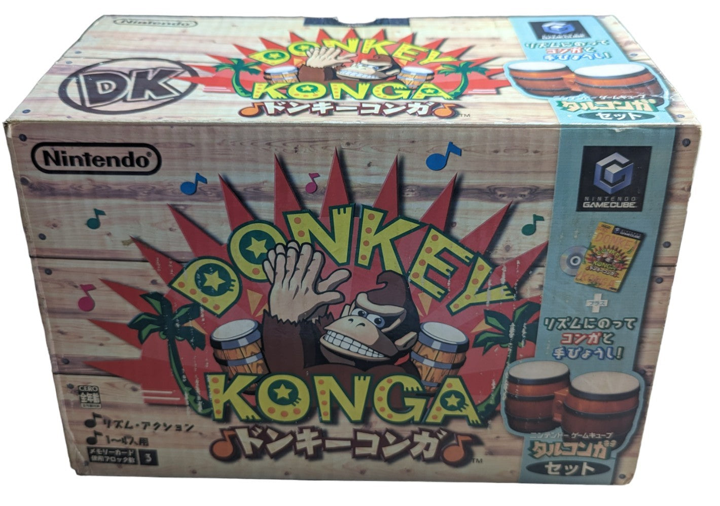 GC – DONKEY KONGA (COFFRET - Bongos/Jeu) Nintendo Gamecube (JAPON)