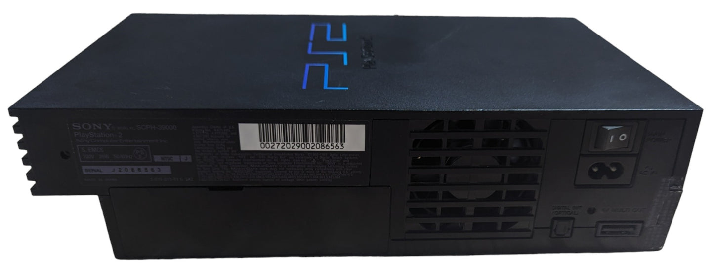 SONY PS2 - FAT BLACK SCPH-39000 - Playstation 2 NTCS-J JAPAN (TESTED)