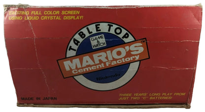 GW GAME AND WATCH TABLE TOP MARIO´S CEMENT FACTORY NINTENDO