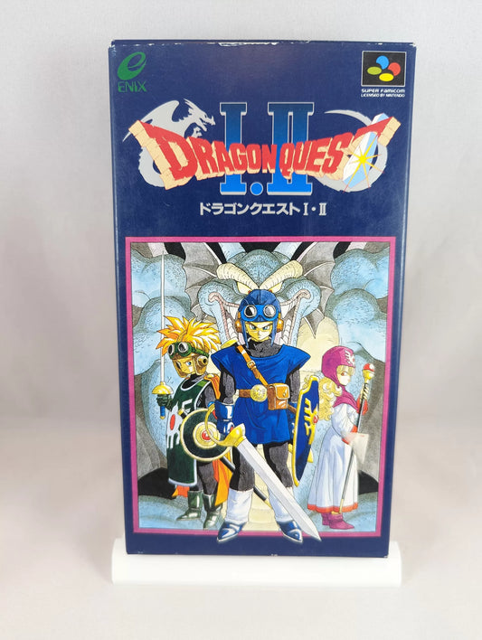 SUPER FAMICOM DRAGON QUEST I and II (game+box+instruction) Super Nintendo (JAPAN)