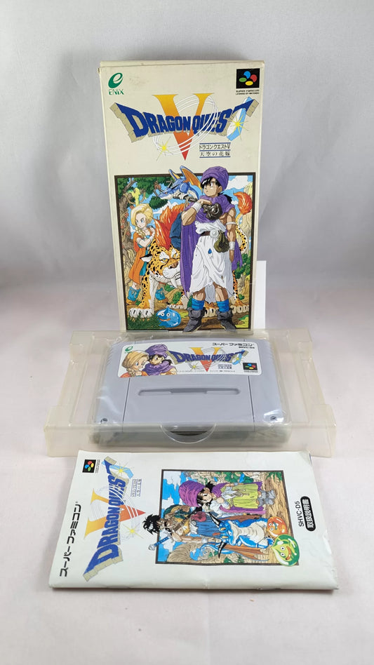 SUPER FAMICOM - DRAGON QUEST V (game+box+instructions) Super Nintendo (JAPAN)