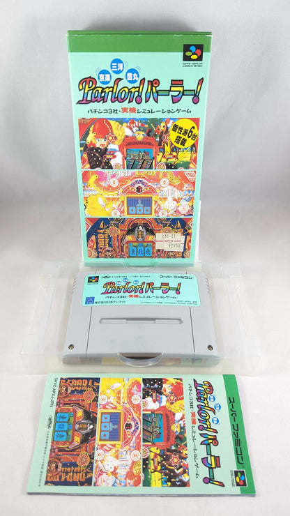 SUPER FAMICOM Parlor! SNES/SFC (game + box + instructions) Super Nintendo (JAPAN)