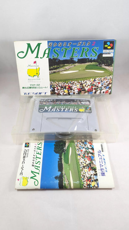 SUPER FAMICOM HARUKANARU AUGUSTA 2 MASTERS SNES/SFC (game + box + instructions) Super Nintendo (JAPAN)