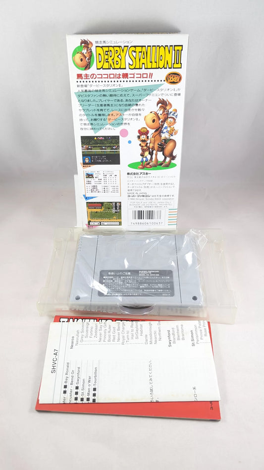 SUPER FAMICOM - Derby stalion II - SNES/SFC (juego + caja + instrucciones) Super Nintendo (JAPÓN)