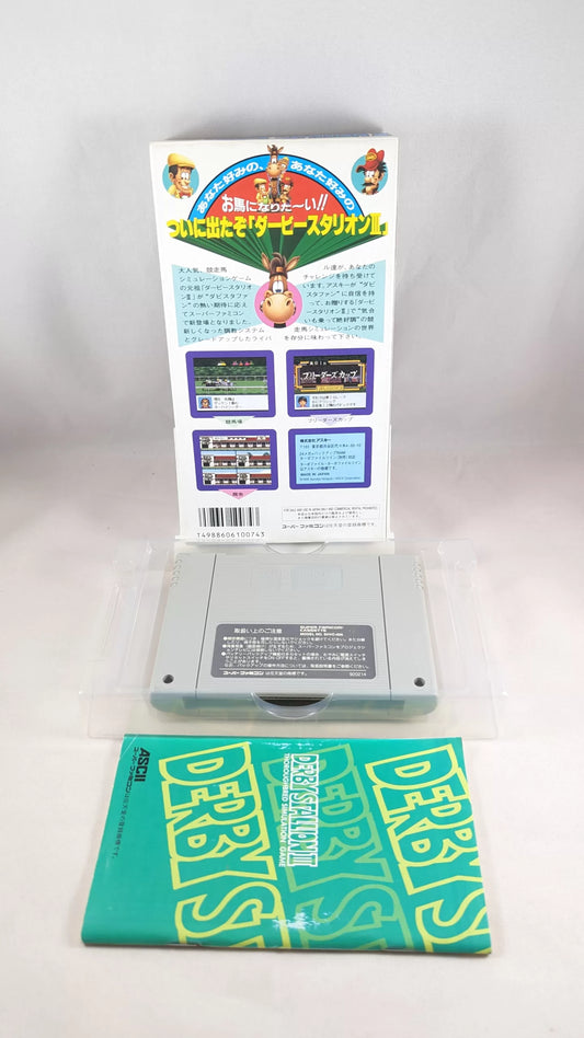 SUPER FAMICOM - Derby stalion III - SNES/SFC (juego + caja + instrucciones) Super Nintendo (JAPÓN)