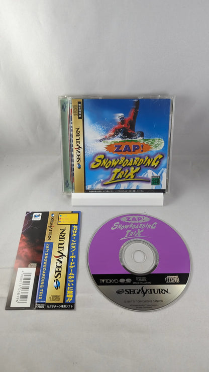 SEGA SATURN - Zap Snowboarding TRIX (game+case+instruction) JAPAN