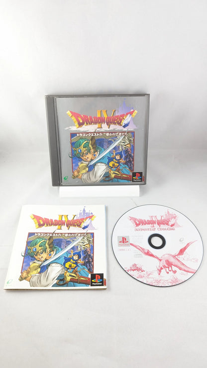 PS1 - Dragon Quest IV (game+case+instruction) Sony Playstation (JAPAN)