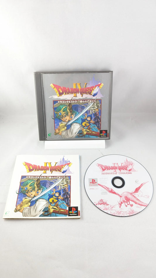 PS1 - Dragon Quest IV (game+case+instruction) Sony Playstation (JAPAN)