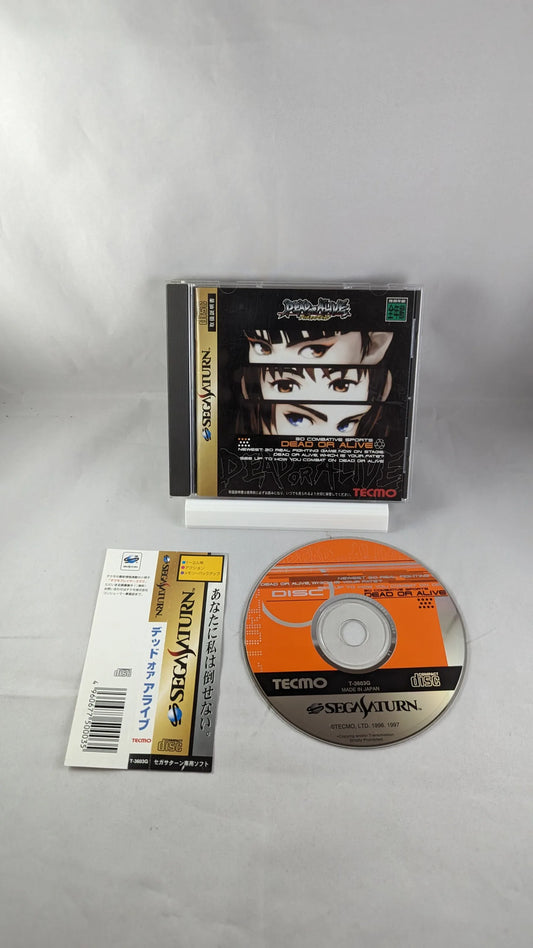 SEGA SATURN - DEAD OR ALIVE (game+case+instruction) JAPAN Spin card