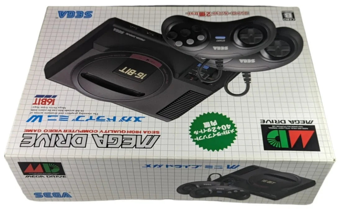 SEGA Mega Drive Mini W - 42 Integrated GAMES - 2 Controllers USED