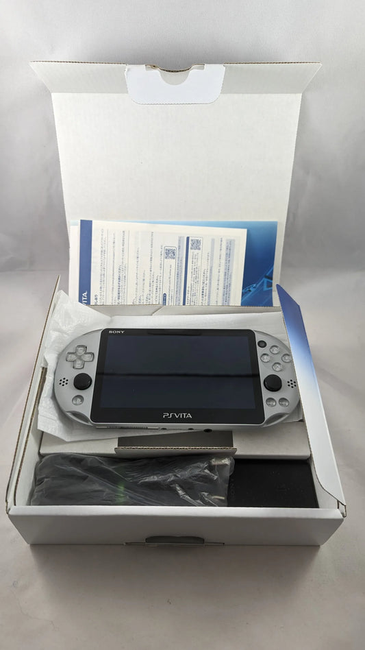 PS VITA Play Station Vita Light Silver + CAJA - W/BOX + Charger + INSTRUC[COMPLETE]