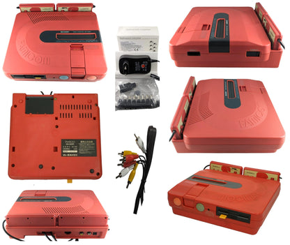 Sharp FAMICOM TWIN RED AN500R (SINGLE CONSOLE+AC EURO) NEW BELT- SERVICED (ONLY Japan EDITION)