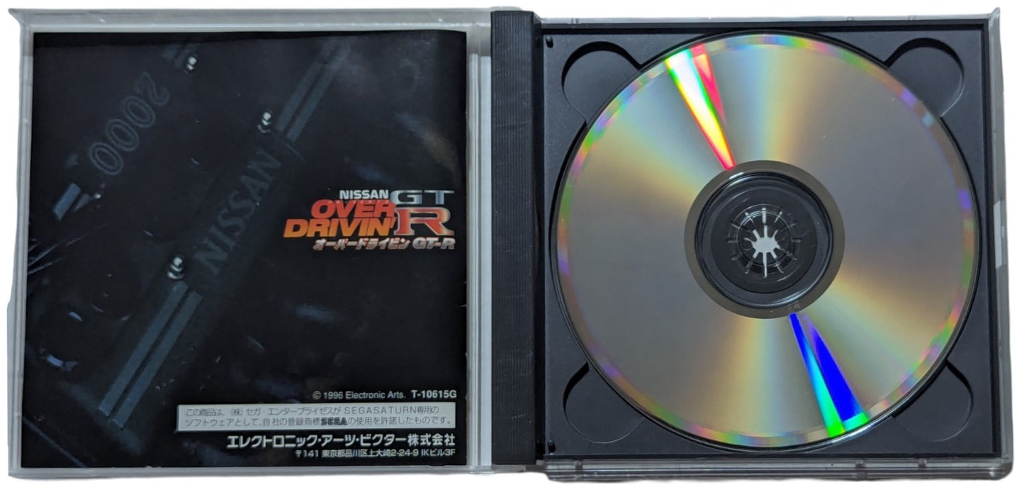 SEGA SATURN - Nissan GT R Over Drivin (jeu + boîtier + instructions) JAPON
