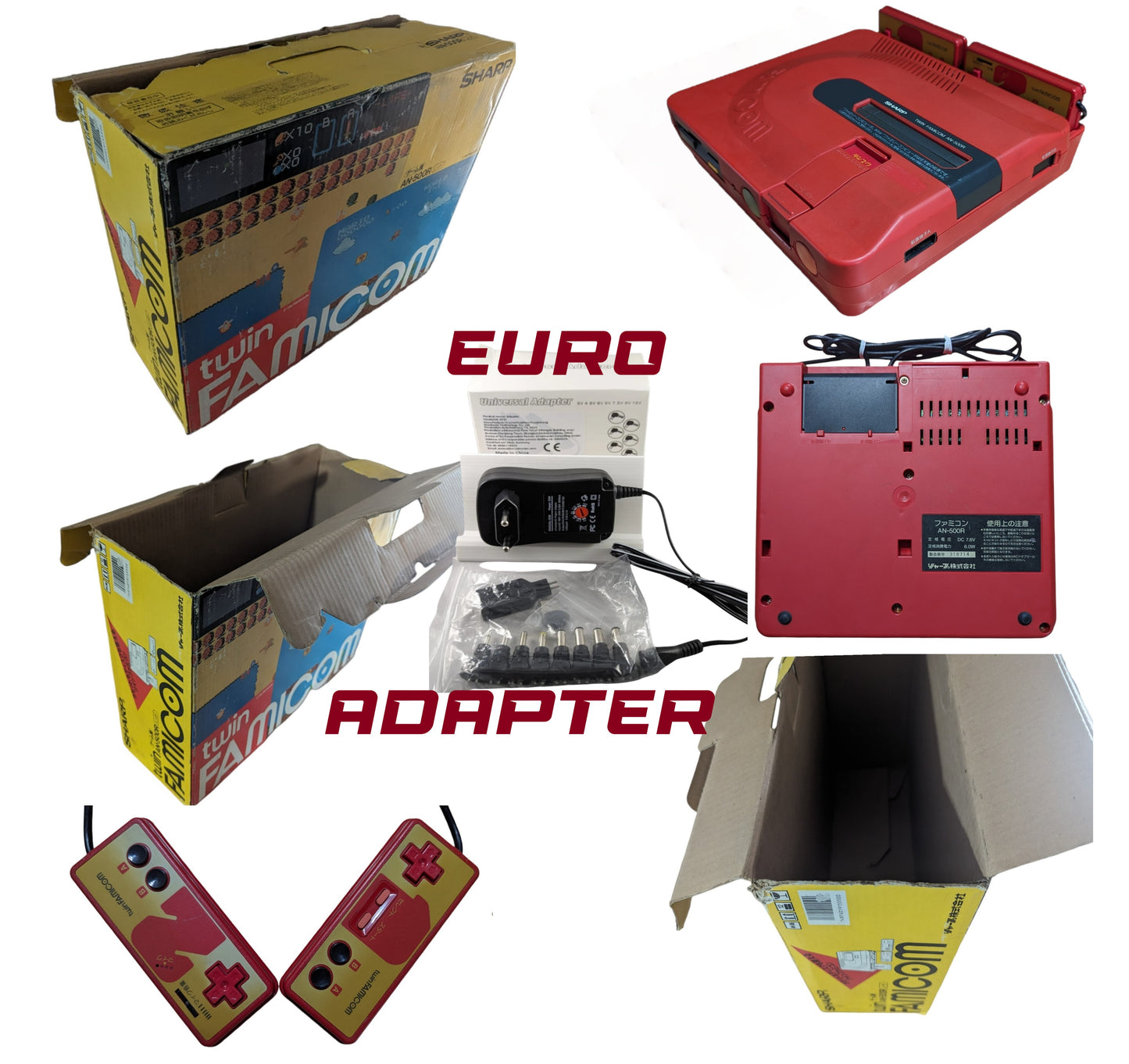 Sharp FAMICOM TWIN AN500R (NEW BELT-SERVICED) Outer Box is BAD (ONLY Japan EDITION)