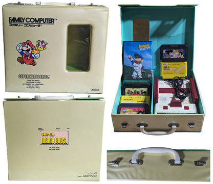 UNITÉ FAMICOM + BOÎTIER VINYLE MARIO PEARLY CREAM (TESTÉ - fonctionnel) NINTENDO (JAPON)
