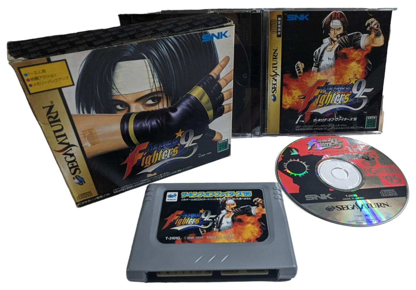 SEGA SATURN - King of Fighters 95 (BOXED) + RAM CARTRIDGE  (JAPAN)